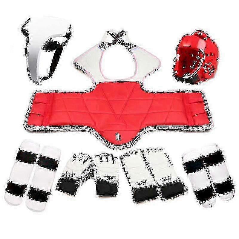 Taekwondo sparring gear set with helmet and arm guards