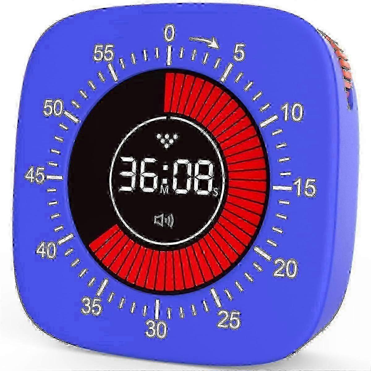 2025 Kids Visual Timer 60-Min Silent Digital Countdown Clock for Study, Homework Focus Training Classroom & Home Desk
