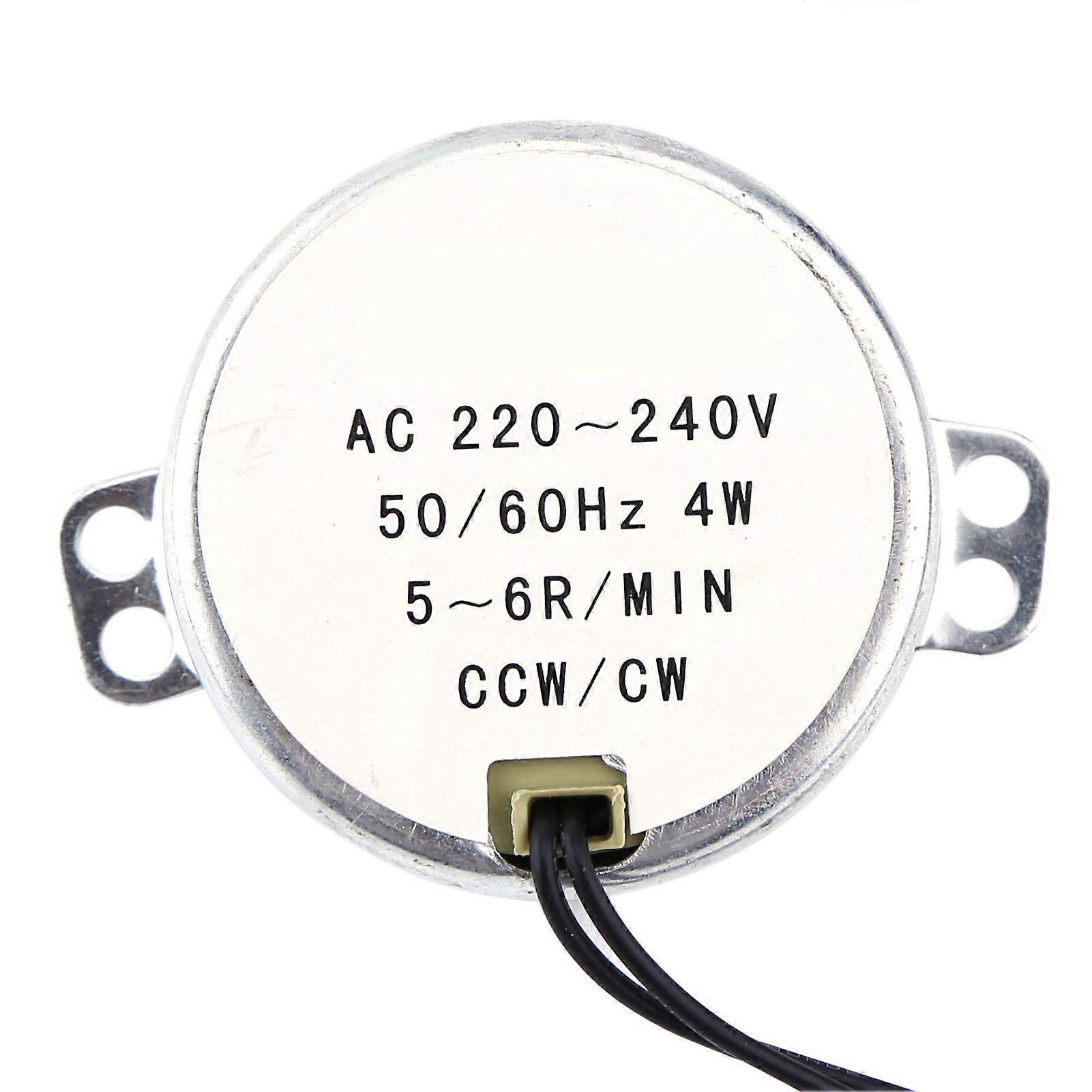 1pc 220-240V AC Synchronous Motor Geared Motor 4W CW/CCW(5-6RPM)