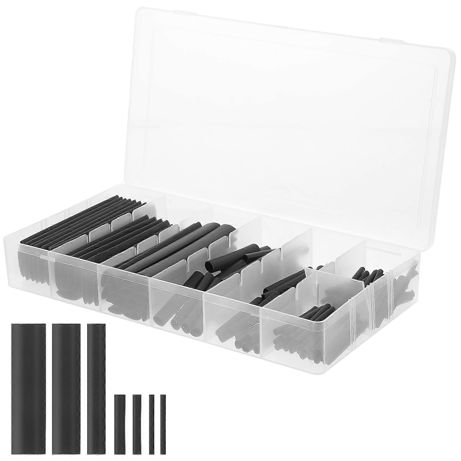 Heat Shrink Tubing Black Heat Shrink Tube for Insulation 254Pcs Kit