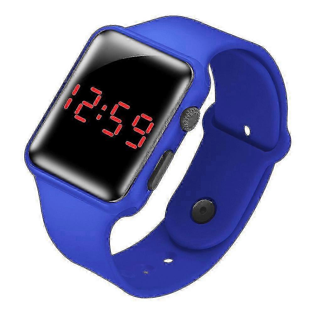 Relógio esportivo digital LED para crianças com pulseira de silicone para meninos e meninas