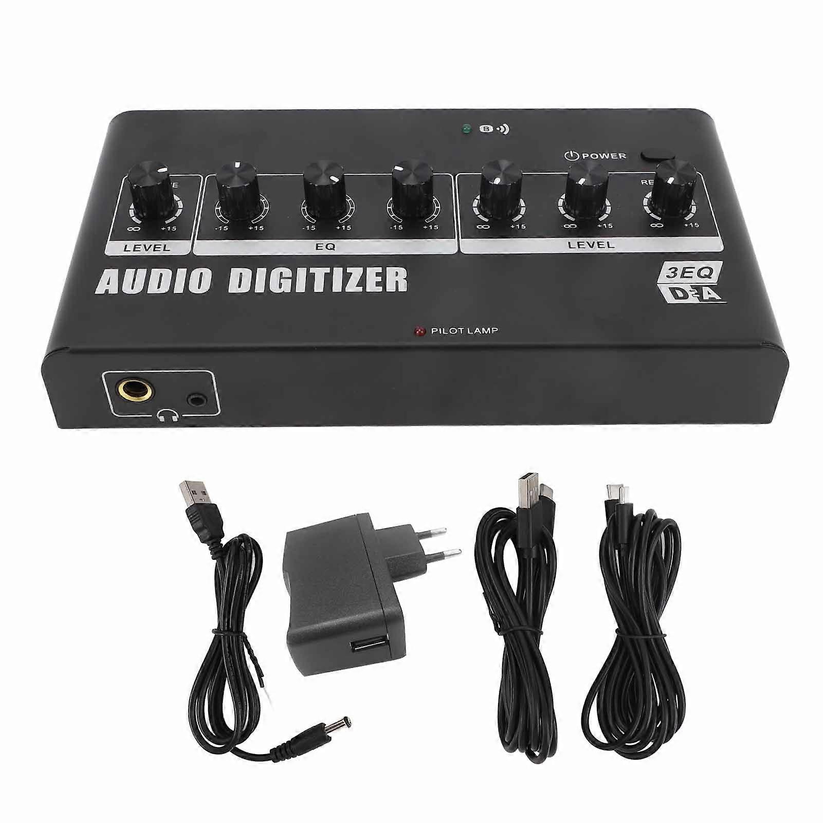 Digitaal naar analoog audio converter Bluetooth optisch coaxiaal naar RCA 3,5 mm jack converter met Type C interface 100240V EU-stekker