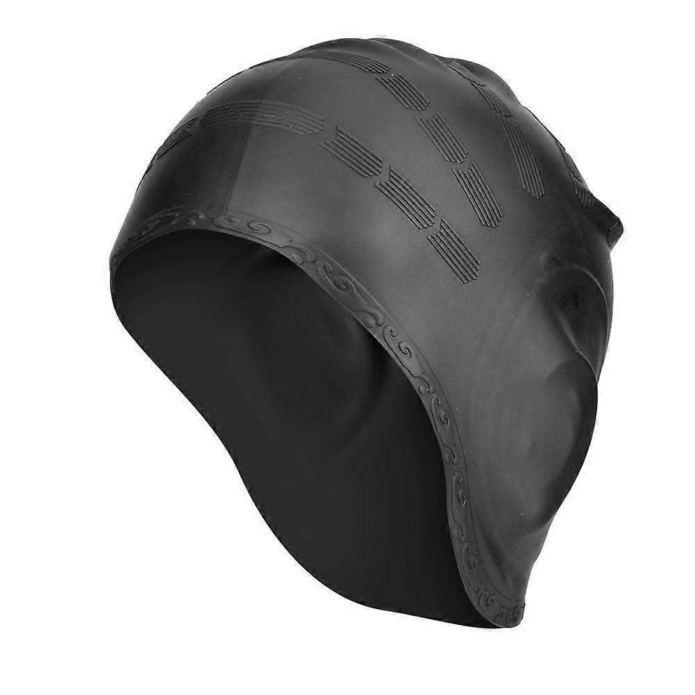 1Pc Sports Swim Silicone Hat Stretchy Comfortable Long Hair Ear Protector Cap for Swimming Pool