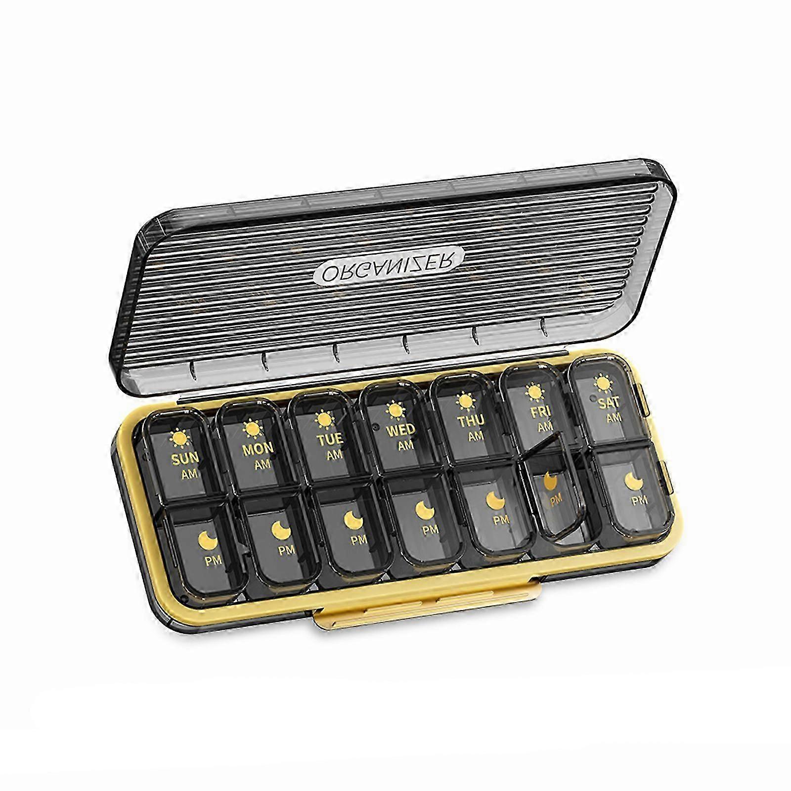 Am Pm Pill Organizer, Weekly Pill Box 2 Times A Day - Acedada 7 Day Pill Organizer