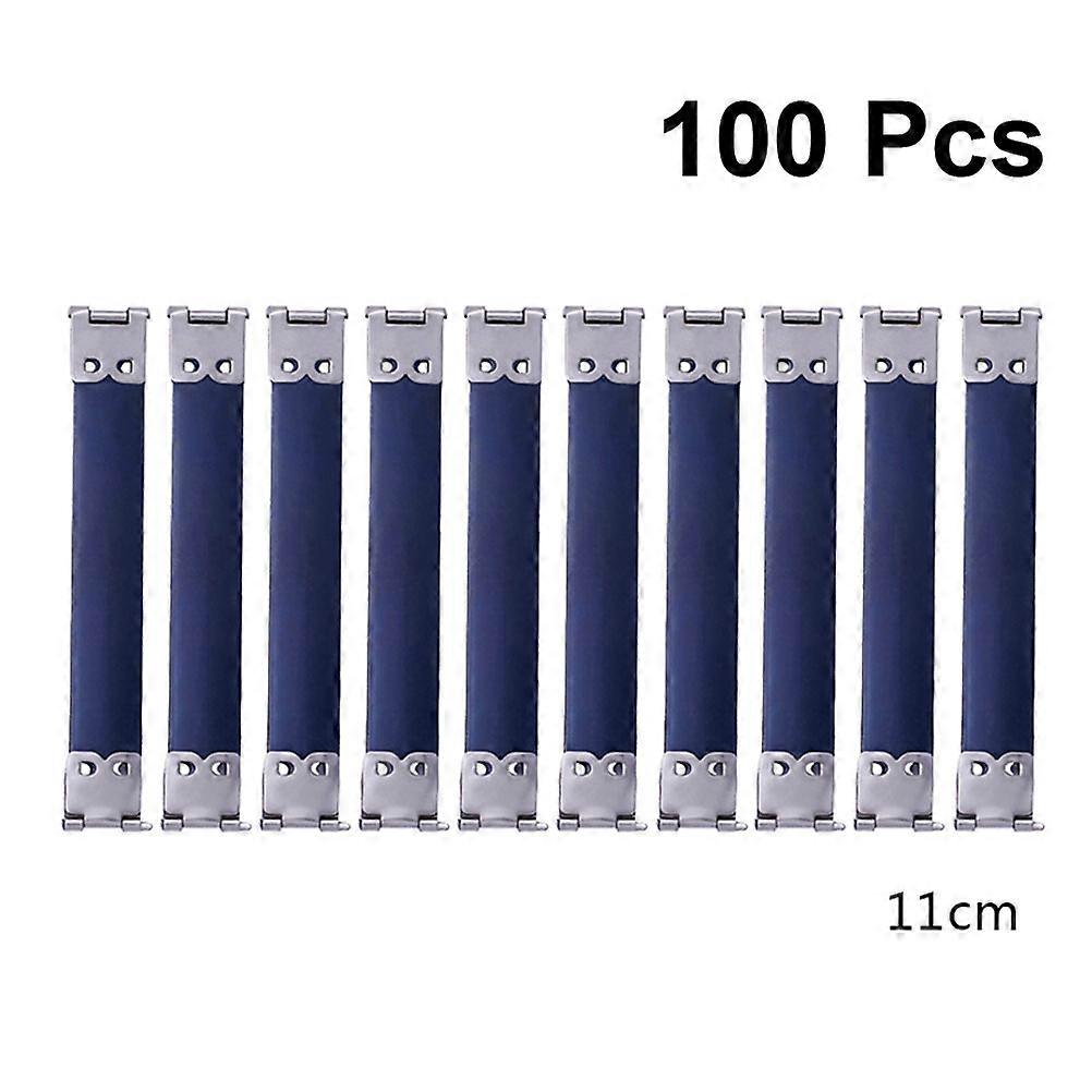 Metal Purse Clasp Internal Flex Frames Replacement for Clasp Bag Accessories in Dark Blue Used for Leatherworking 100Pcs