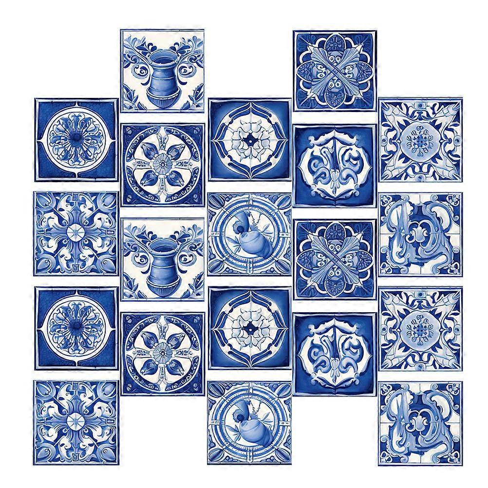 Peel and Stick Tiles Tile Decals for Home Improvement Pvc Material Assorted Color Used for Indoor Renovation 20Set