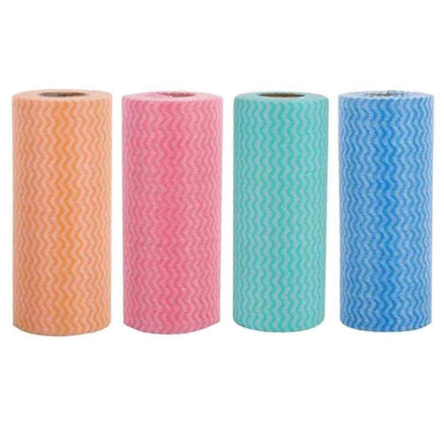 4 Roll of 200 Disposable Cleaning Cloth,Multi-Purpose Manual Wipe