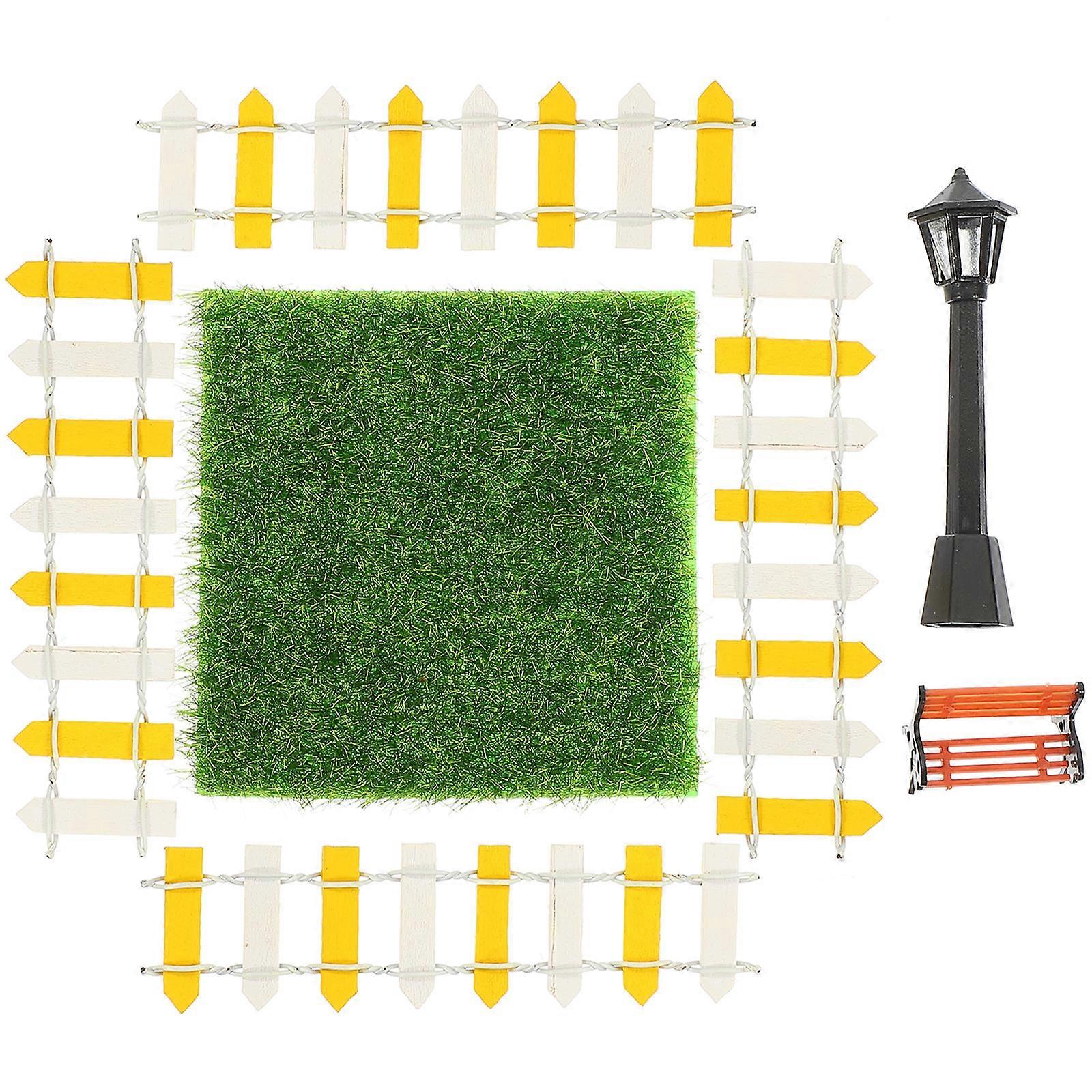 Miniature Garden Accessories Doll House Micro Landscaping Assorted Color Pp Wood Decorative 2 Sets