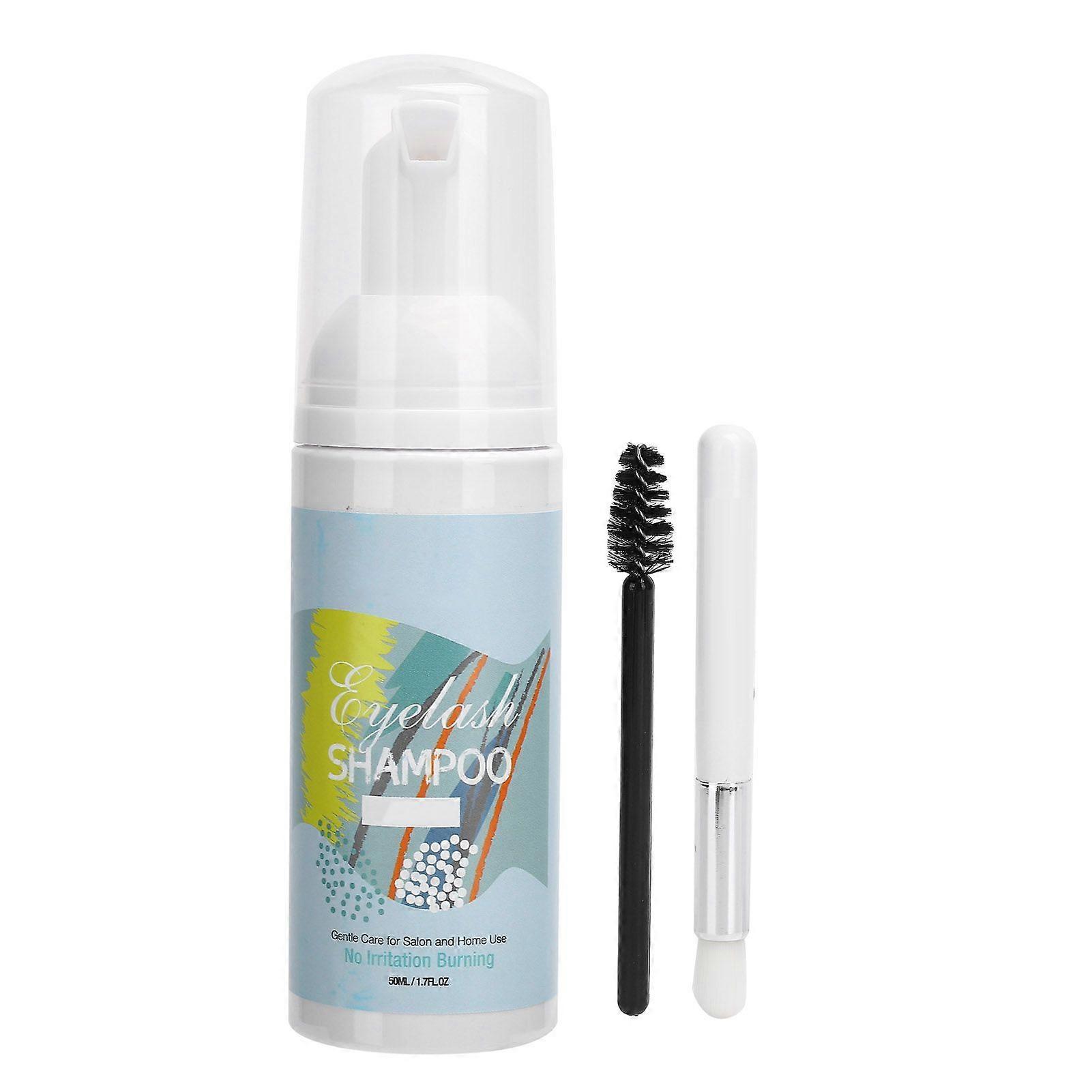 50ml Eyelash Shampoo Moisturizing False Eyelash Extension Shampoo with Brush Tool