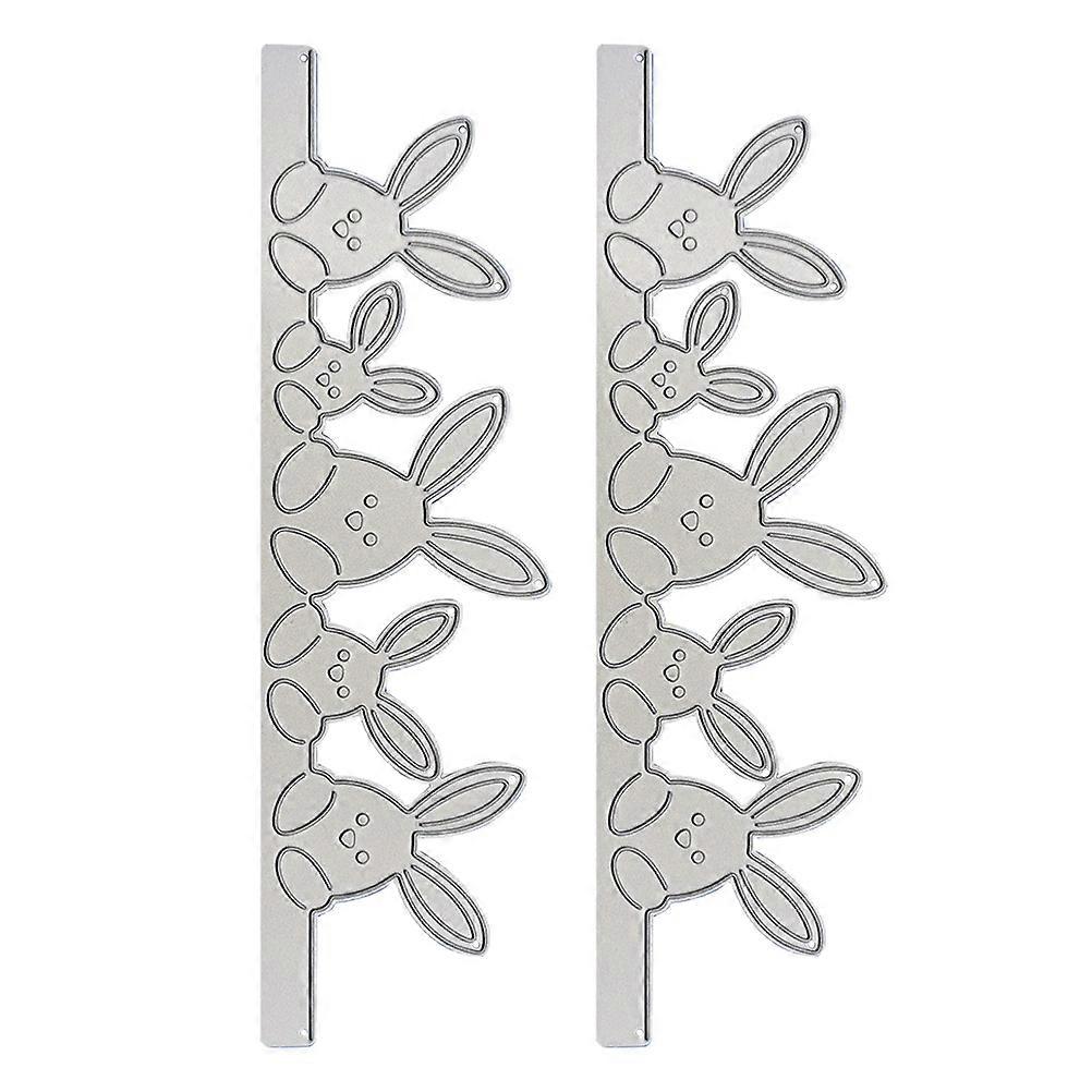 Embossing Pressed Embossing Mold with 2Pcs DIY Easter Rabbits Dies