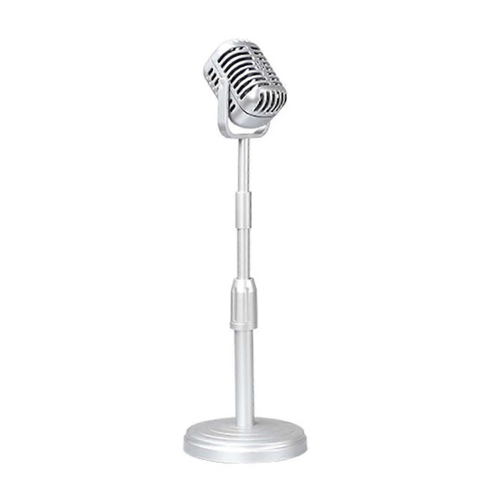 Faux Microphone Props Nostalgic Mic Prop Adjustable Height For Classical Photography Studio Decor
