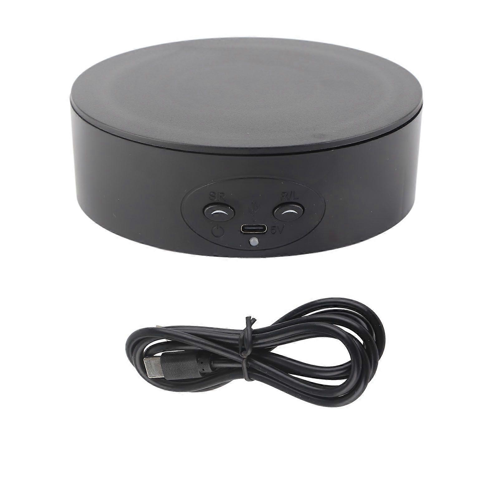 360 Degree Rotating Display Stand Maximum Load 6.6lb Electric Rotating Turntable for Wine Bottles Cosmetics WatchesBlack