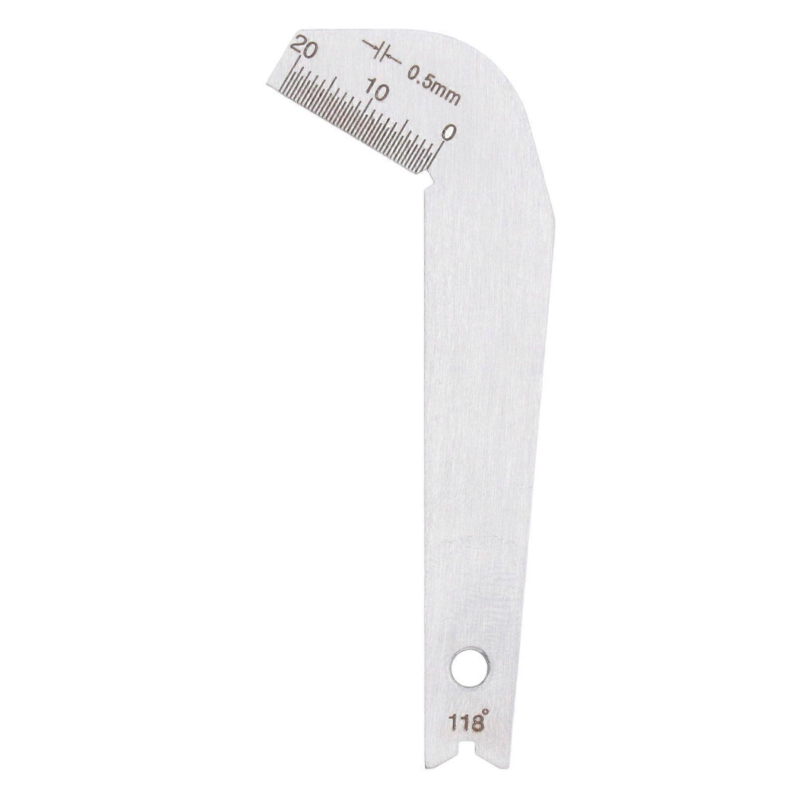Drill Bit Sharpening Gauge Stainless Steel 0.5mm Accurate 118 Angle Drill Sharping Tool
