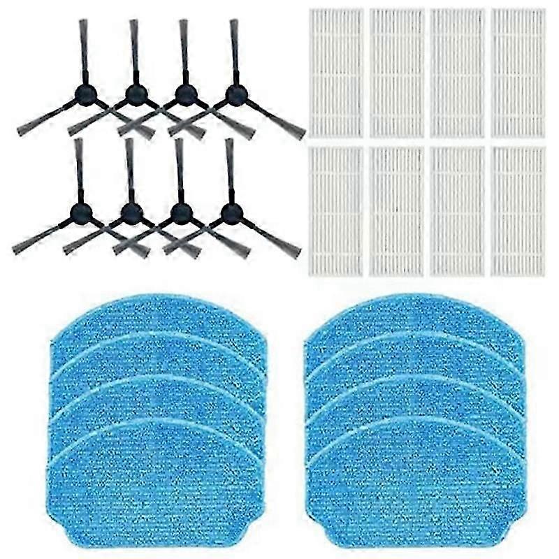 Replacement Filter Side Brush Mop Pads Set Compatible for BR150/BR151 Robot Vacuum Cleaner Accessories