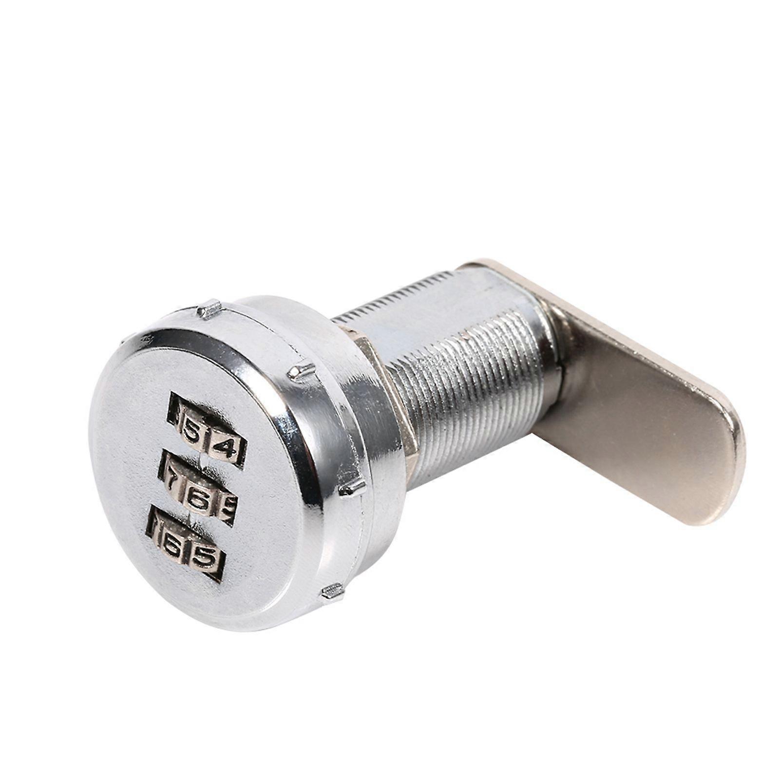 3 Digit Code Combination Cam Cabinet Silver Stainless Steel Convenient Password Security Coded Lock #3