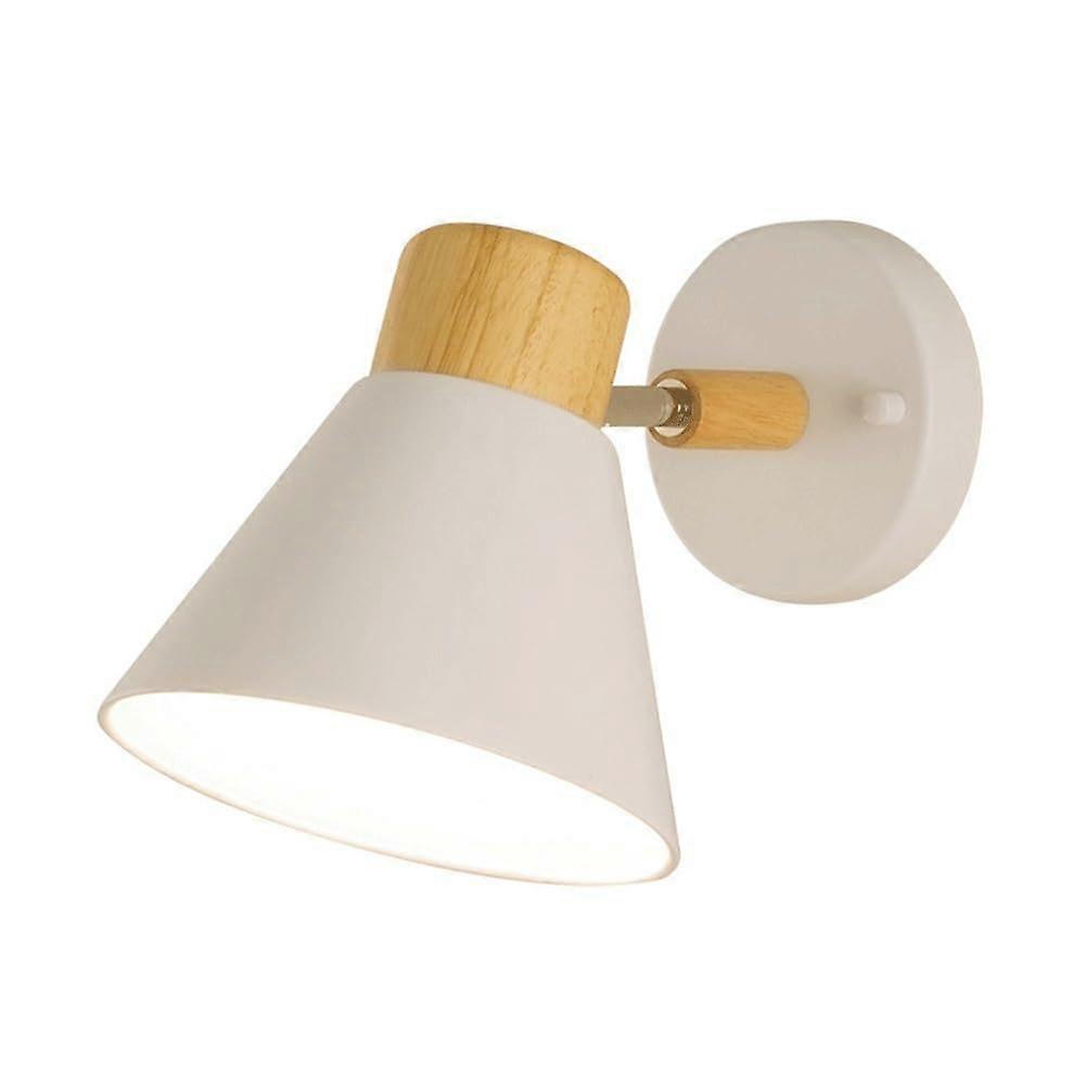 Wall Lights Nordic White Wall Mounted Lamp With Iron Lampshade Adjustable