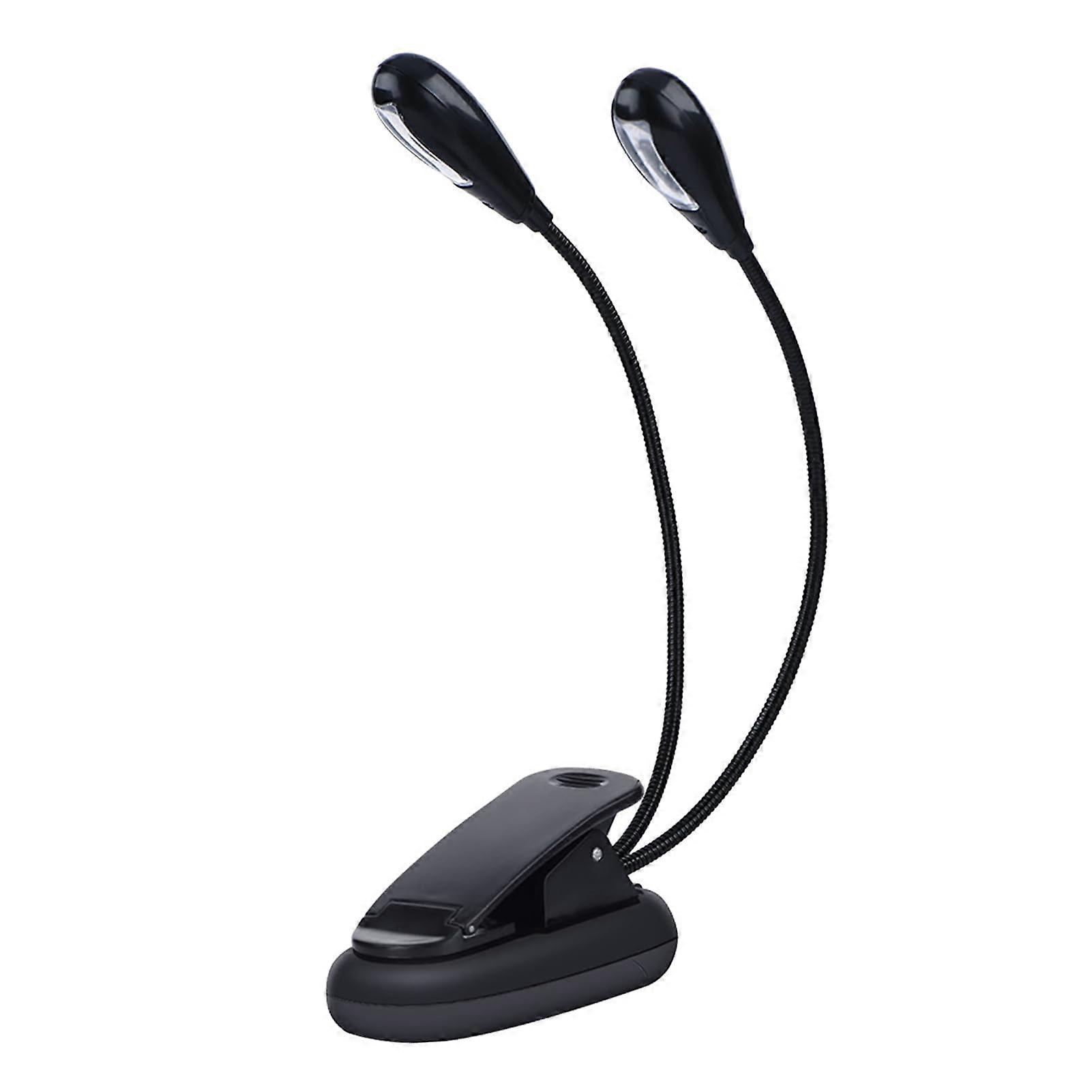 Music Stand Light Rechargeable ClampOn With Adjustable Arm USB Charging 8 LED Beads Lightweight Bed Lamp
