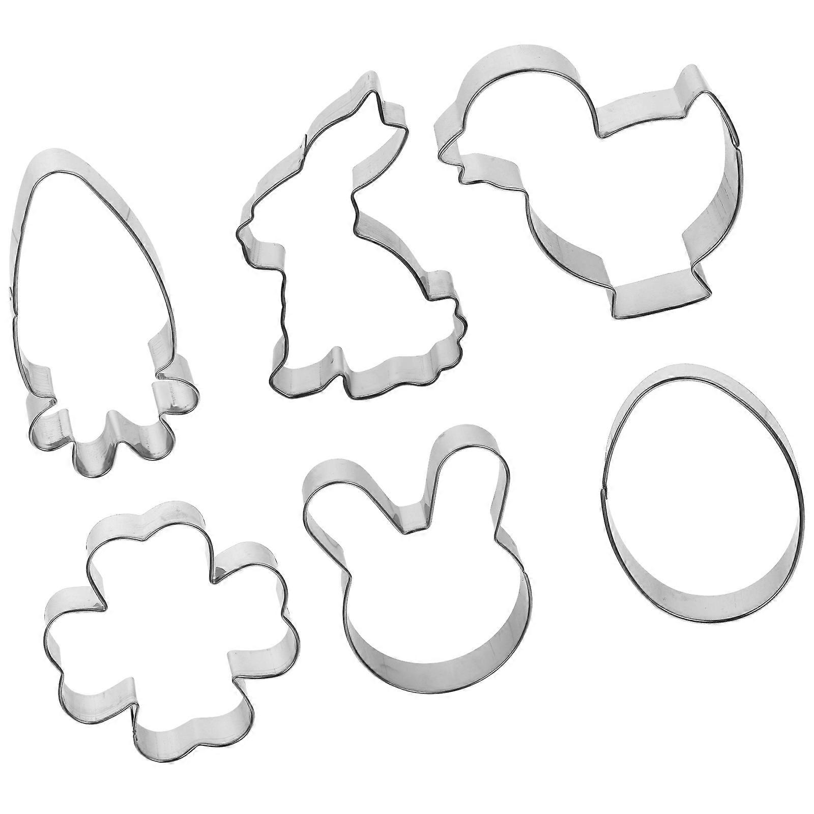 Cookie Mold Kit Featuring Bunny Egg Carrot Designs For DIY Lovers 30 Pcs Silver Baking Tools