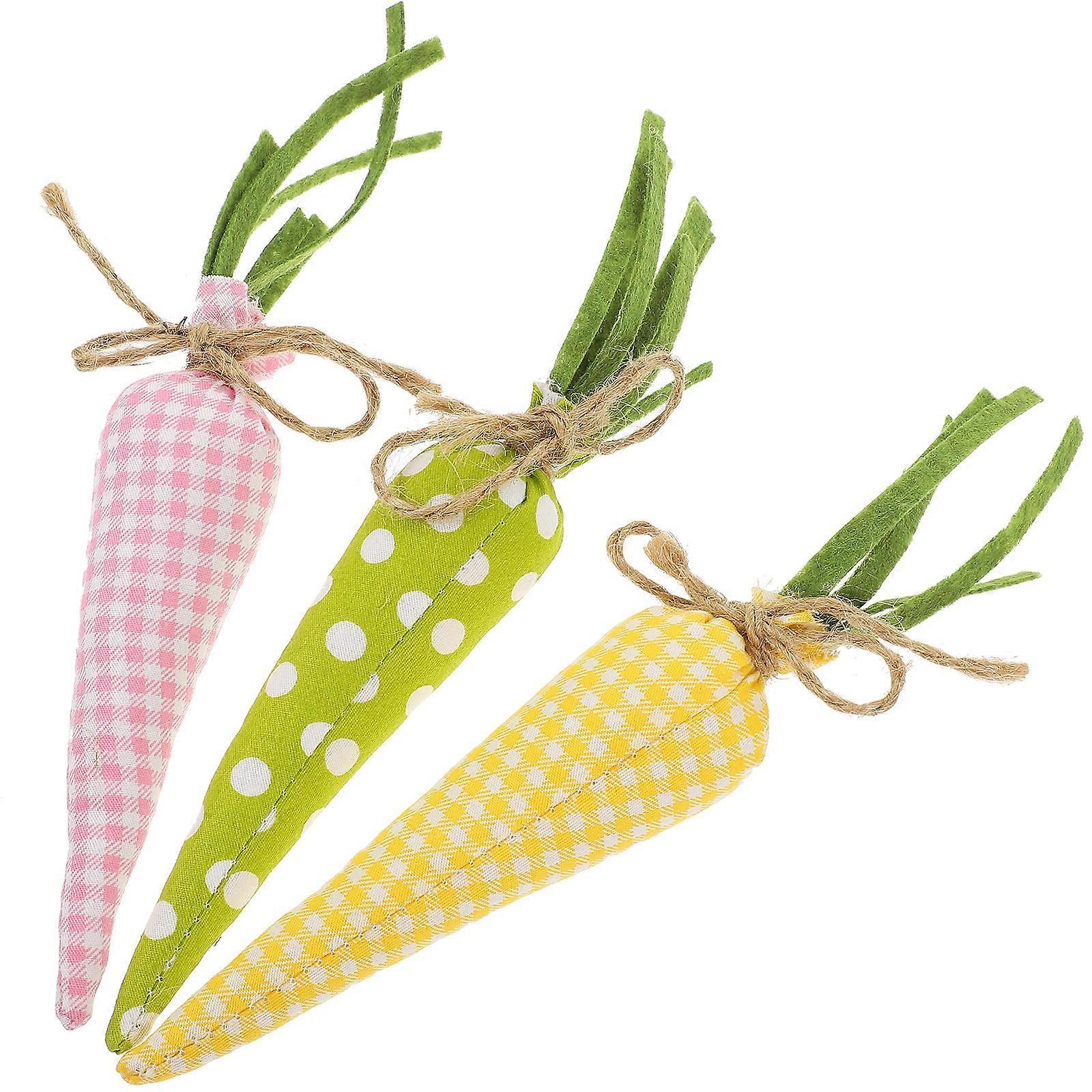 Carrot Shaped Decorative Ornament 9Pcs Easter Photo Prop Assorted For Desktop And Easter Celebrations