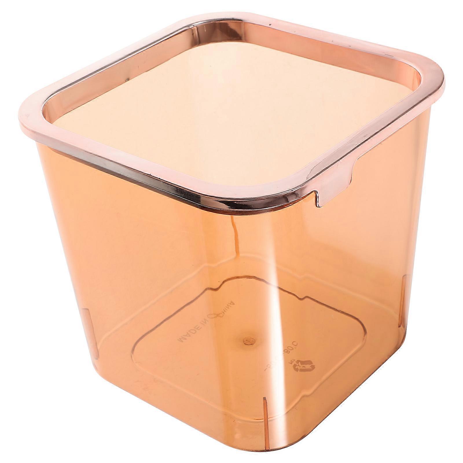 Trash Can Clear Garbage Container for Storage 2Pcs Orange