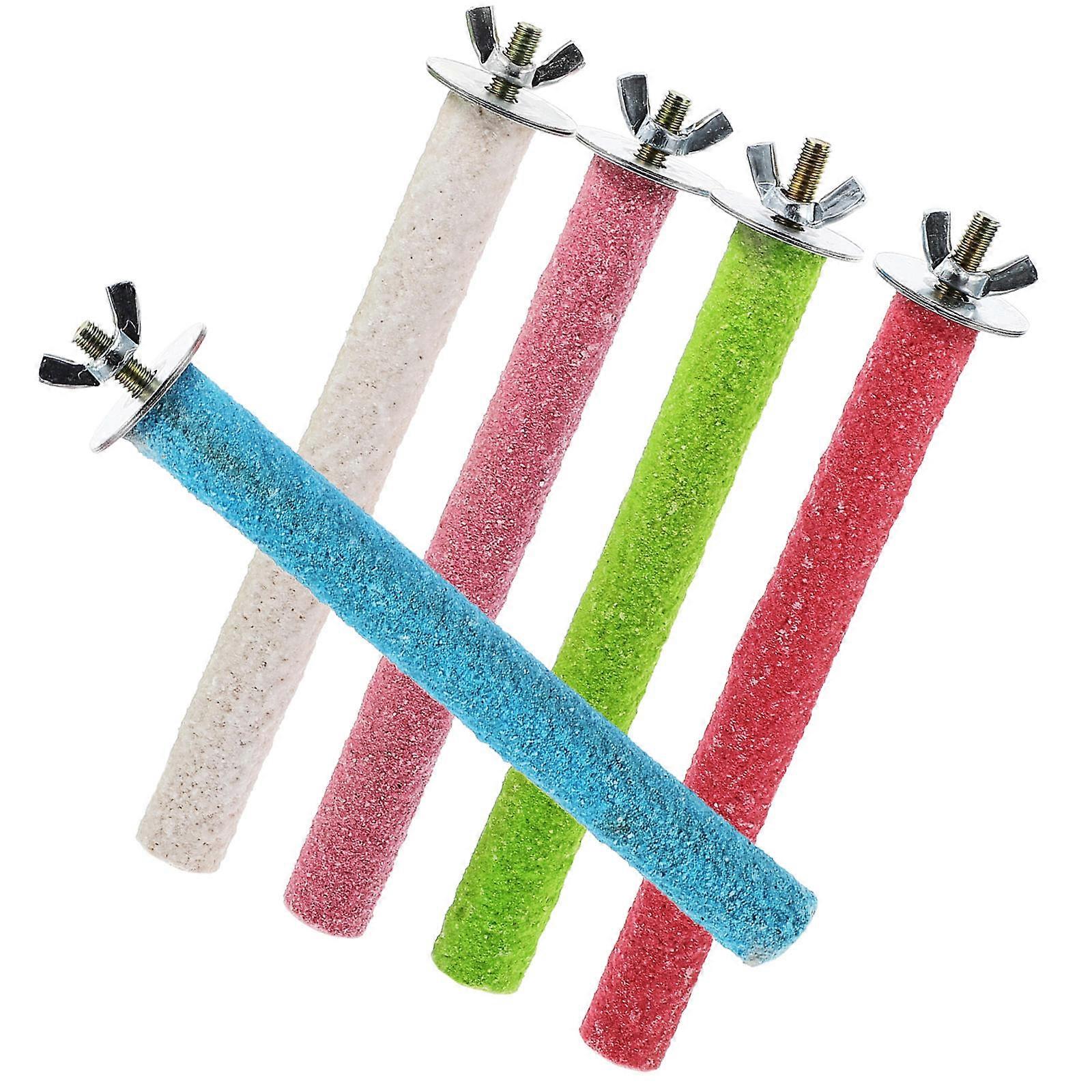Bird Stand Wooden Parrot Perch for Pet Use 20Pcs Assorted Color