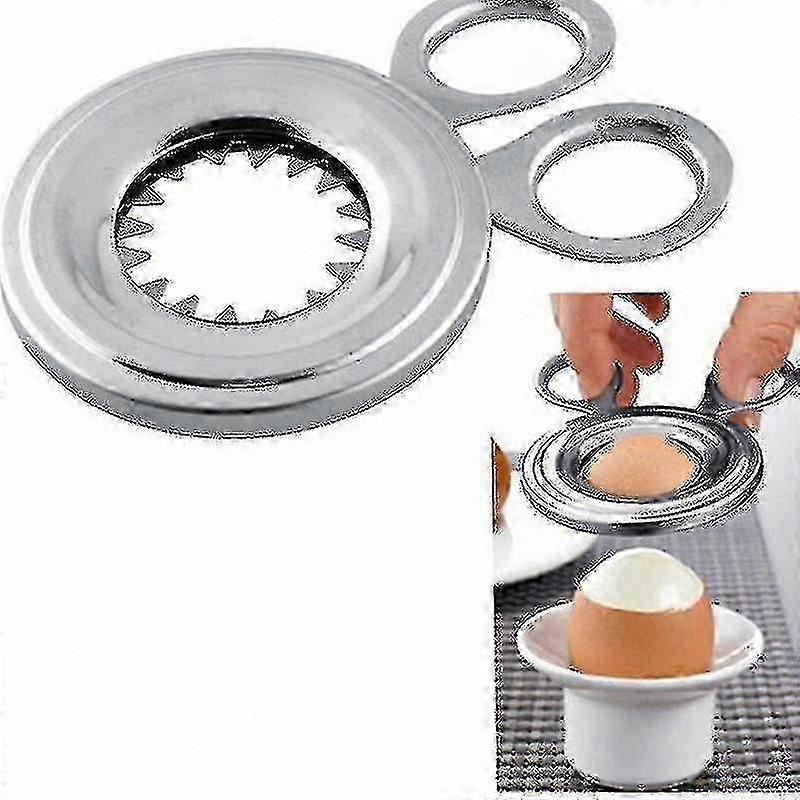 Stainless Steel Egg Cutter and Opener for Boiled Eggs Kitchen Tool for Easy Peeling and Cutting