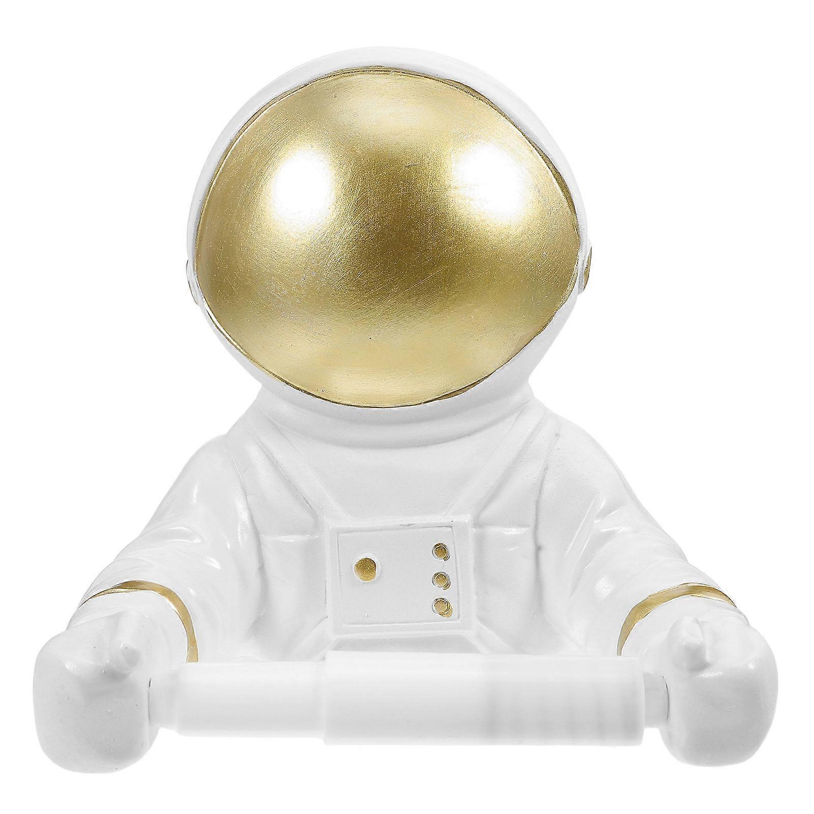 Golden Resin Bathroom Storage Shelf for Storage Use 4Pcs Astronaut Theme