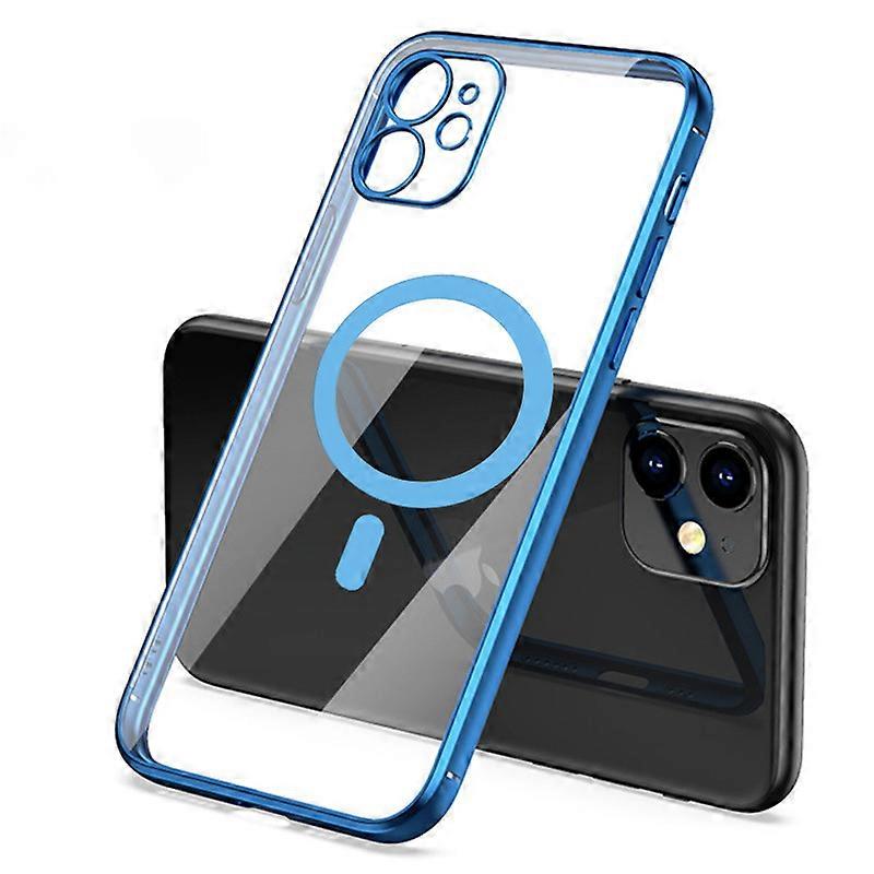 Luxury Plating Silicone Magnet Case For iPhone 14 13 12 11 Pro Max 12 13Mini Wireless Charger Magsafing Electroplate Soft Covers