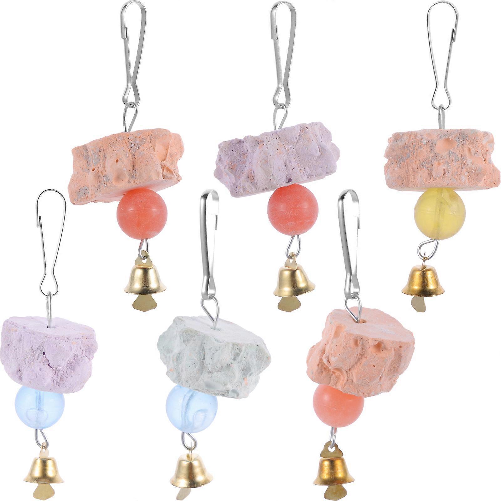 Hanging Bird Toy Portable Parrot Toy Indoor Play Rectangular Shape 24 Pcs