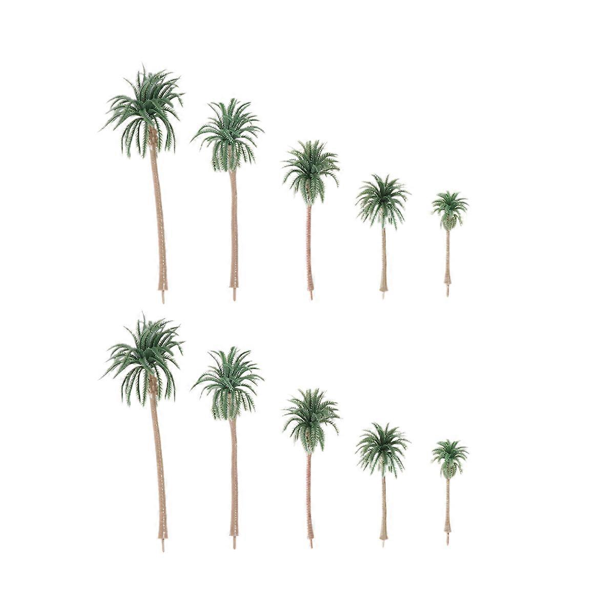 Green Palm Tree Model for Landscape Model 20Pcs DIY Tropical