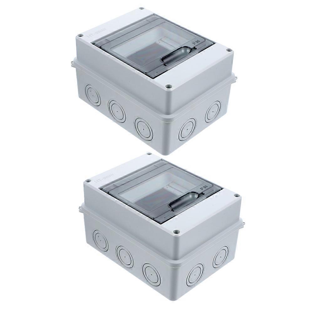 Circuit Breaker Box 4Pcs for Electrical Distribution with Durable White Material
