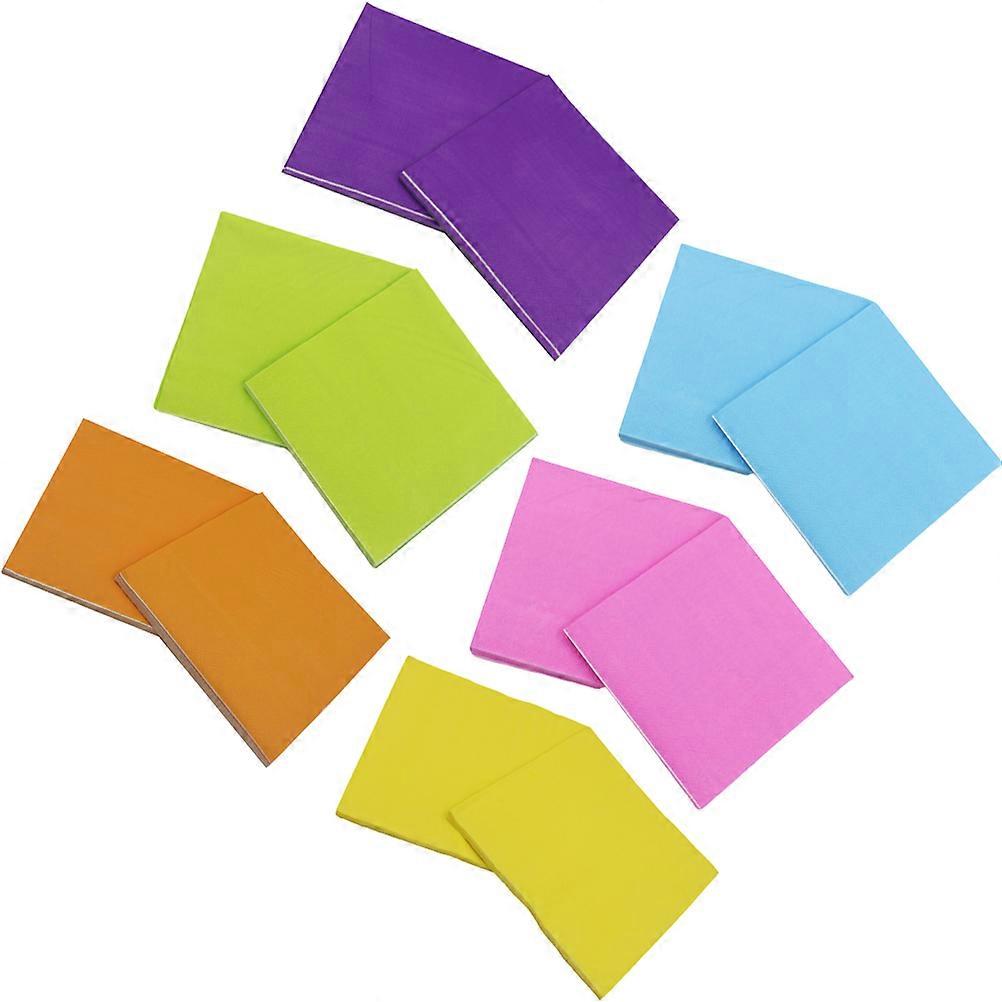 Party Napkins Solid Color Napkins for 12Packs Assorted Color Use
