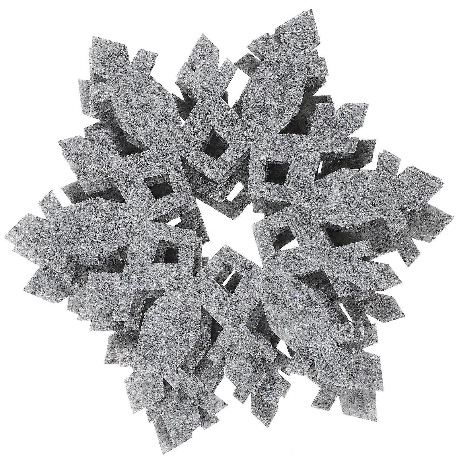 Creative Household Party Cup Mats 36 Pcs Christmas Snowflake Shape Heat Insulation Coasters For Family Gatherings Dining Decoration