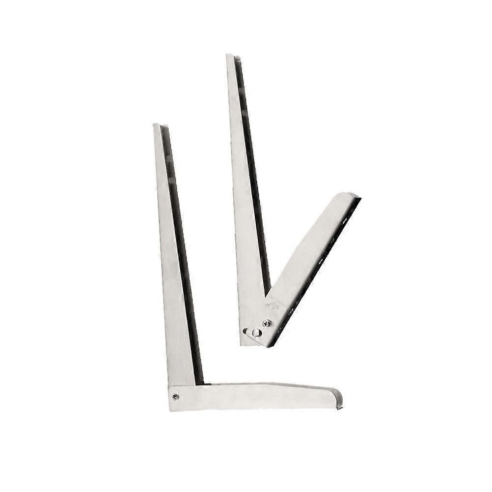 6Pcs Wall Mounting Bracket Stainless Steel Folding Support Frame Ideal For Home And Store Applications 10 Inches Durable Design