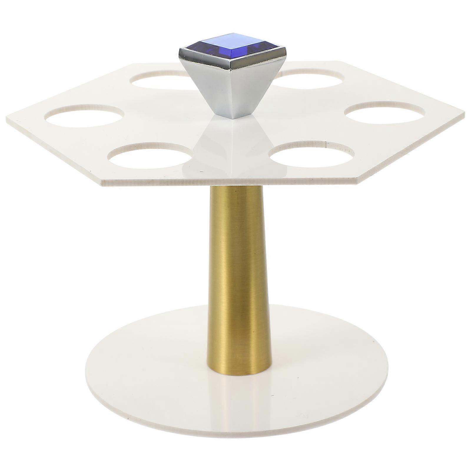 White Acrylic Ice Cream Cone Holder for Display 2Pcs 6 Holes