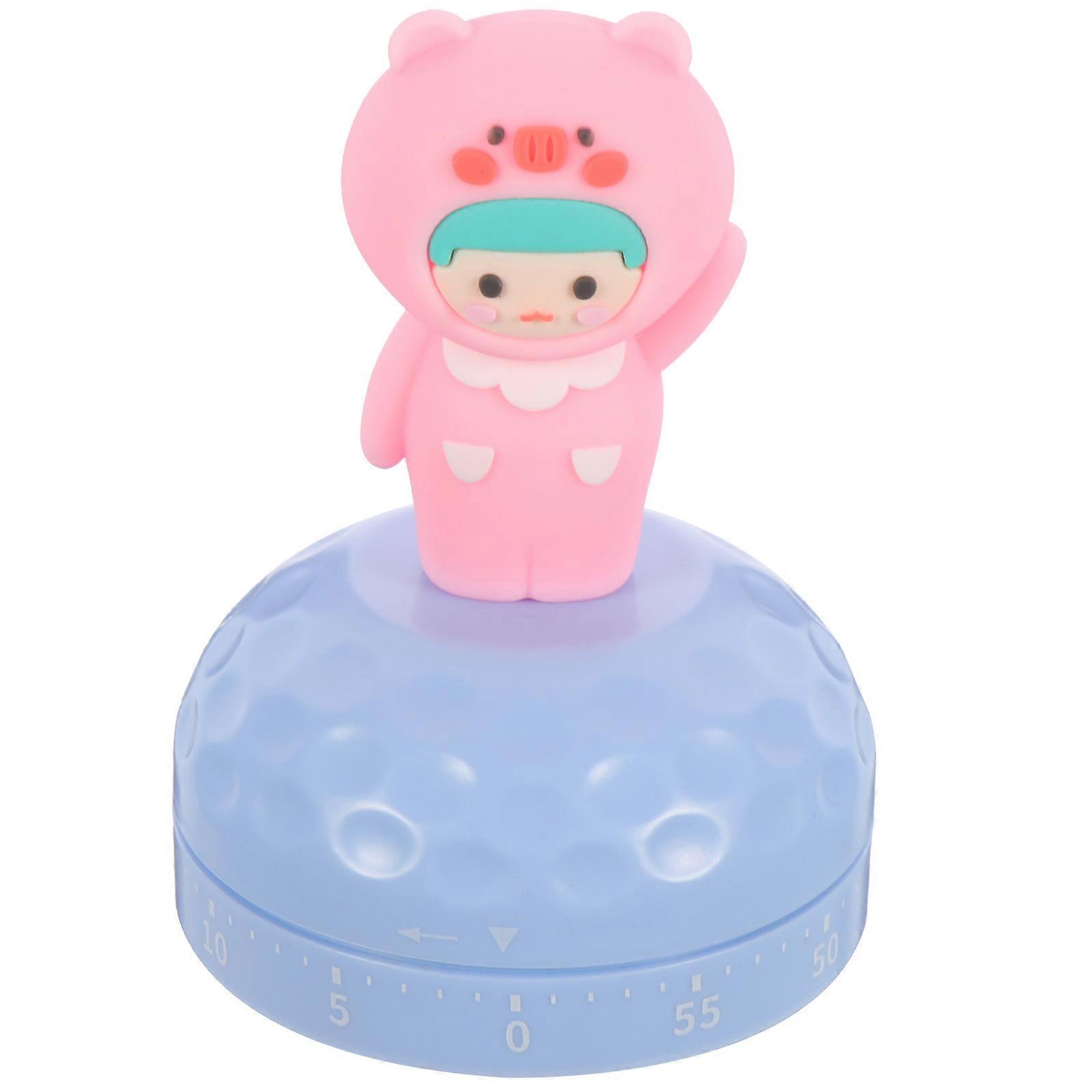 Mechanical Kitchen Timer for Cooking 3Pcs Animal Cartoon Timers Pink