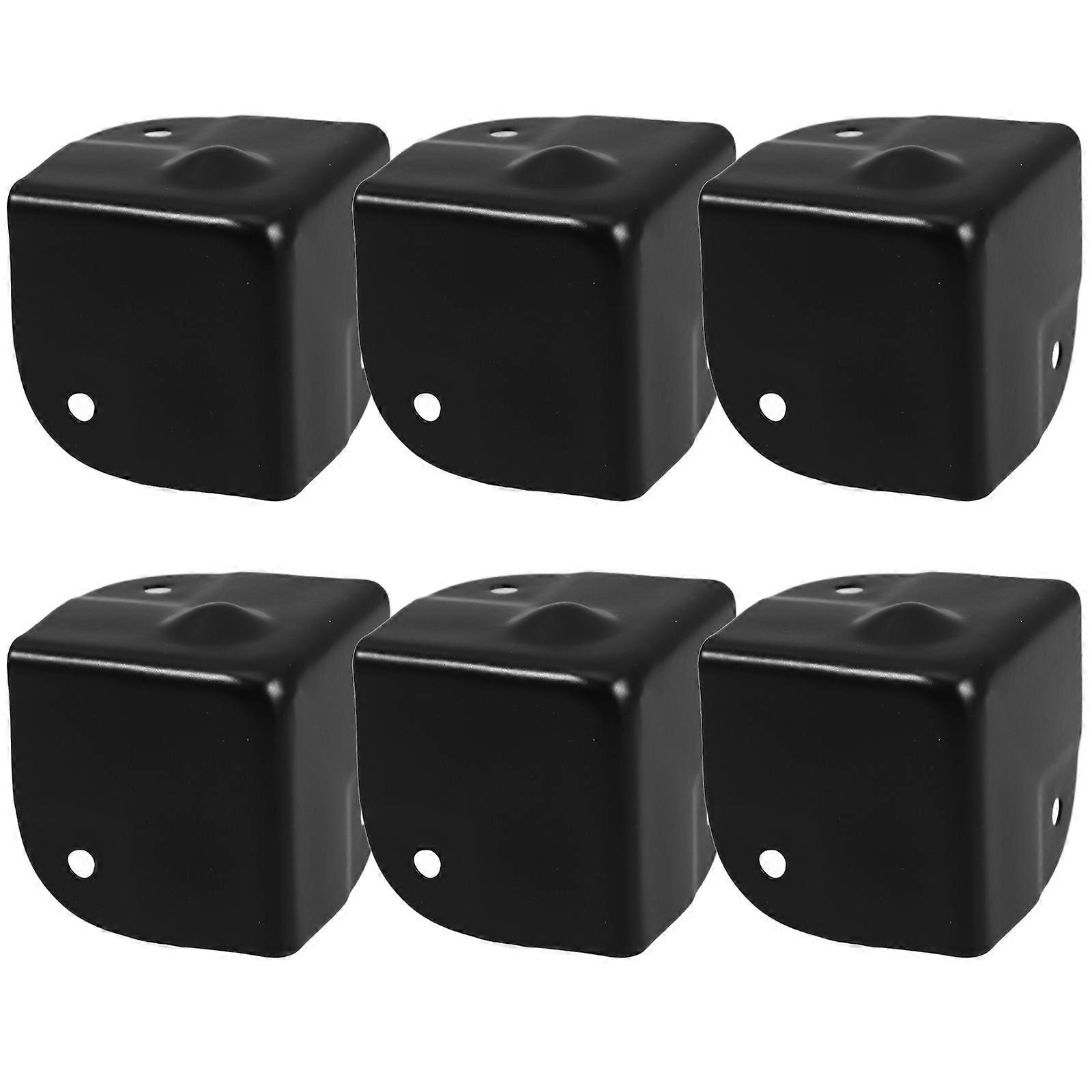 Metal Box Corner Guards Black Package Edge Protectors for Speaker 6Pcs