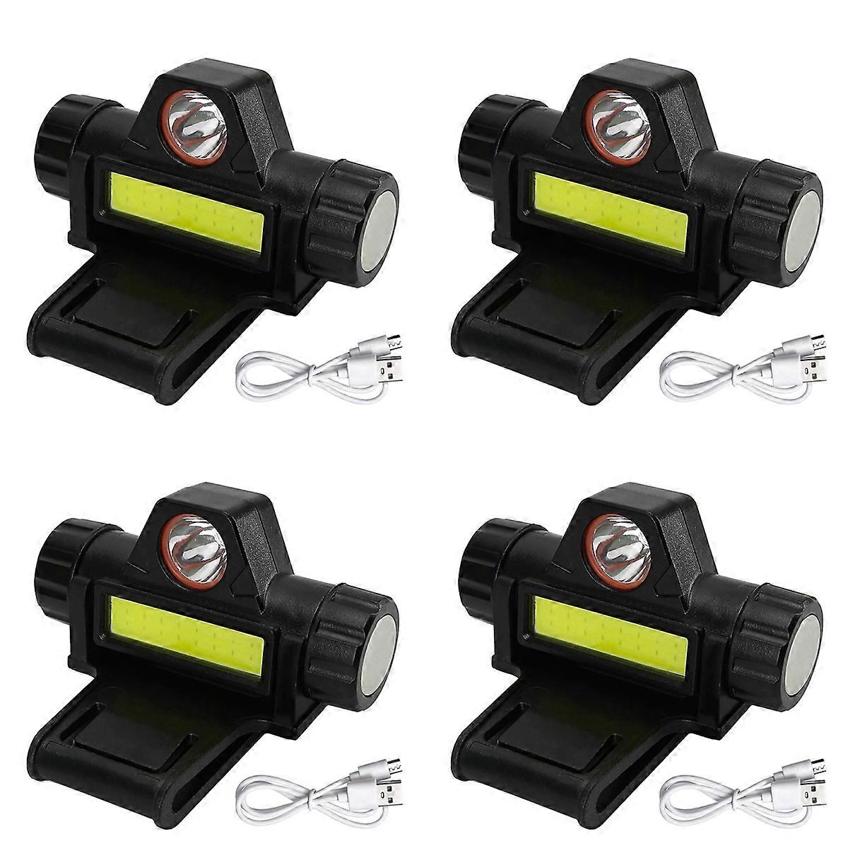 4X Rechargeable Welding Helmet Light Versatile Headlamp Flashlight with Mount Holder, Automatic Dimm