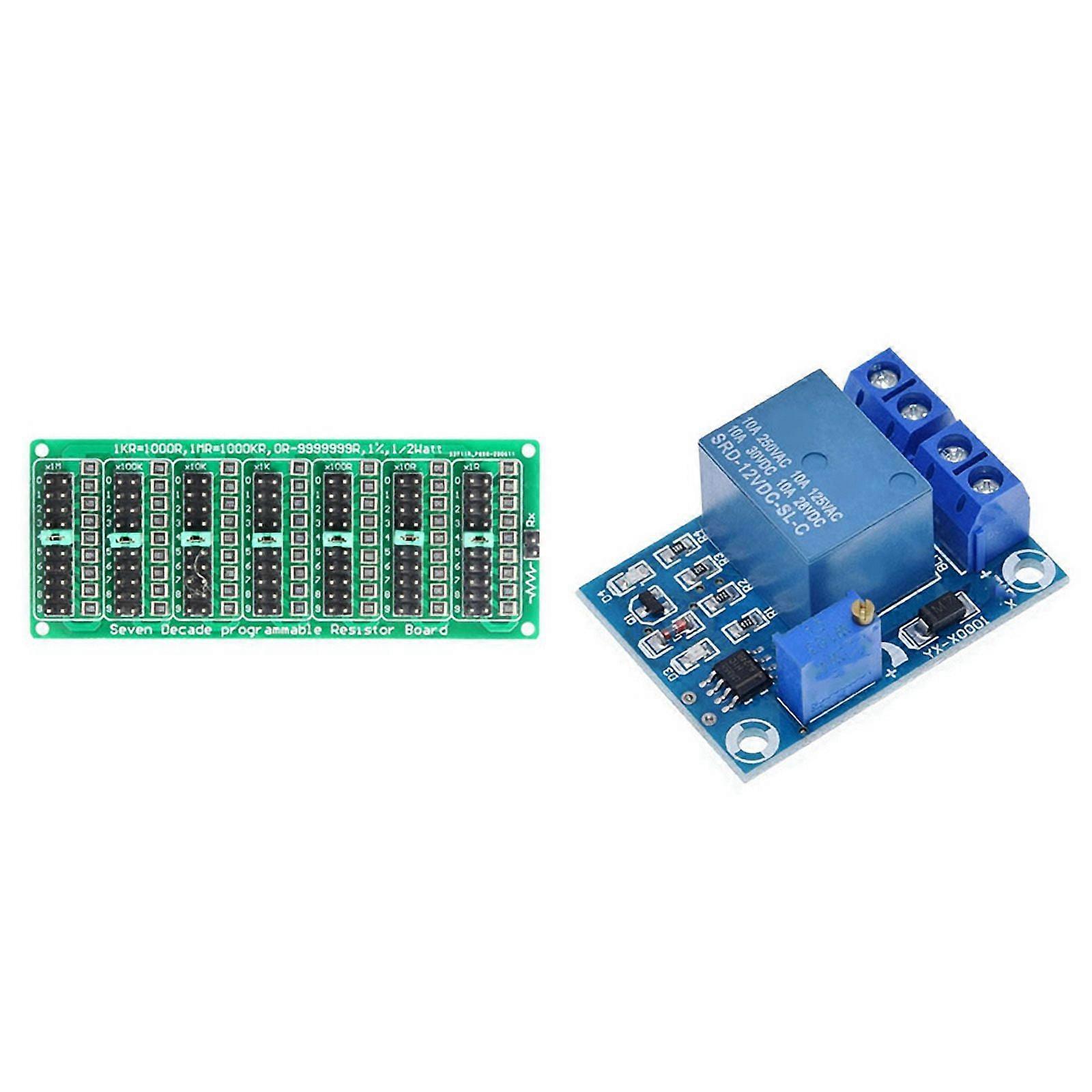 7 Decade 1R - 9999999R Programmable SMD Resistor with -X0001 DC 12V Battery Undervoltage Management Module