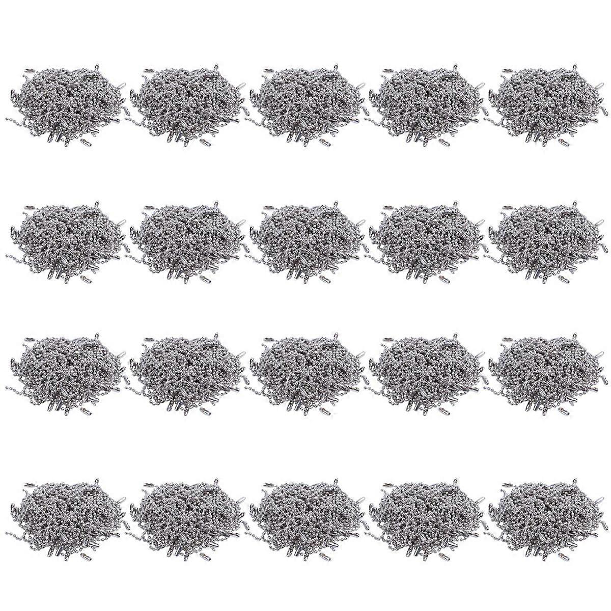 Stainless Steel 10cm Length 2.4mm Beaded 100Pcs