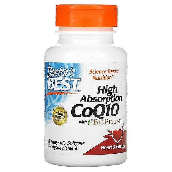 Doctor's Best, High Absorption CoQ10 with BioPerine, 100 mg, 120 Softgels