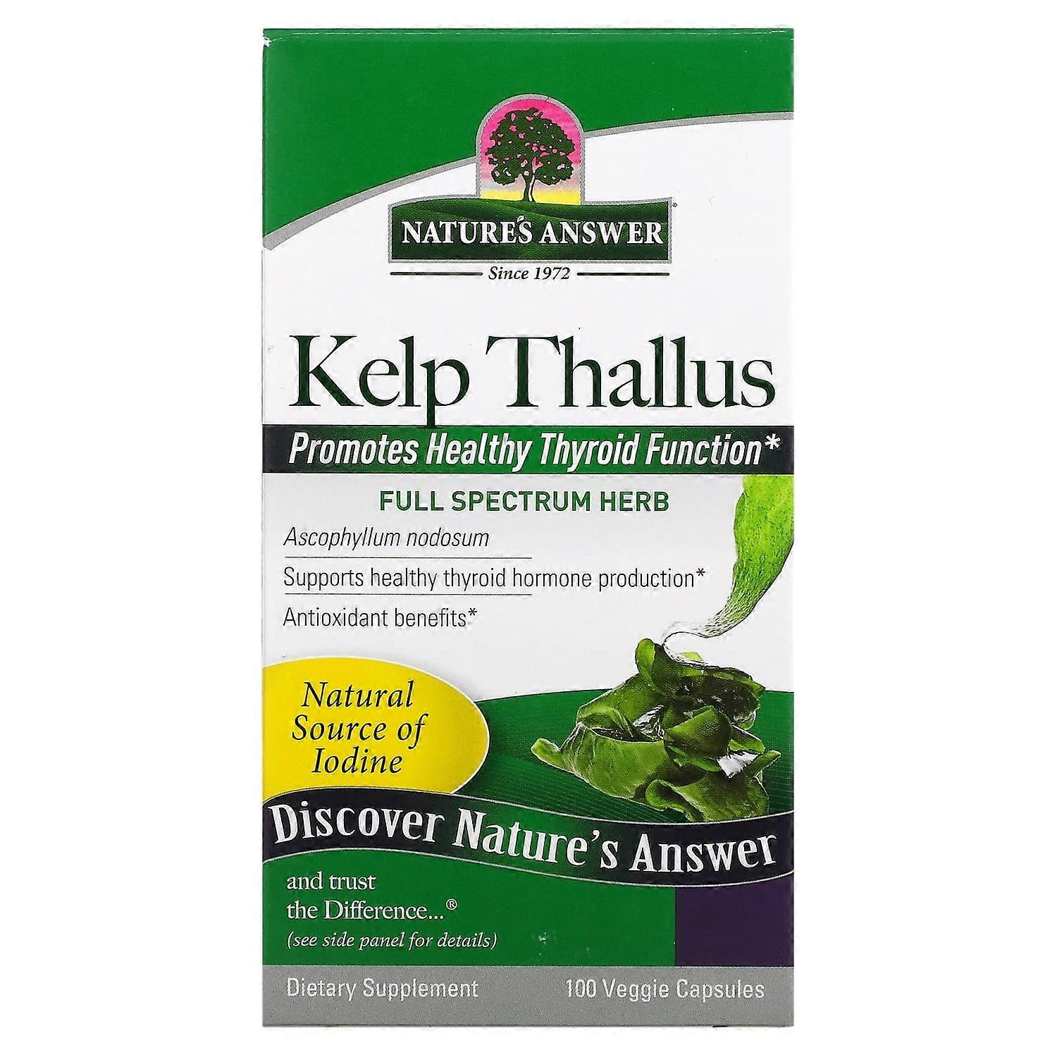 Nature's Answer, Kelp Thallus, 100 Veggie Capsules