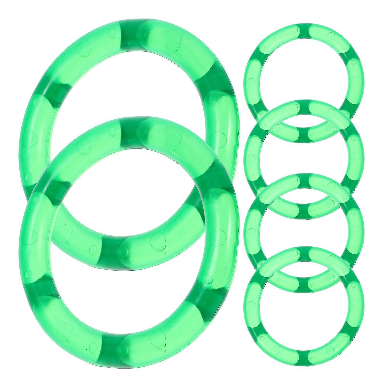Watermelon Fixing Ring for Preventing Rolls 6Pcs Green PVC Stand