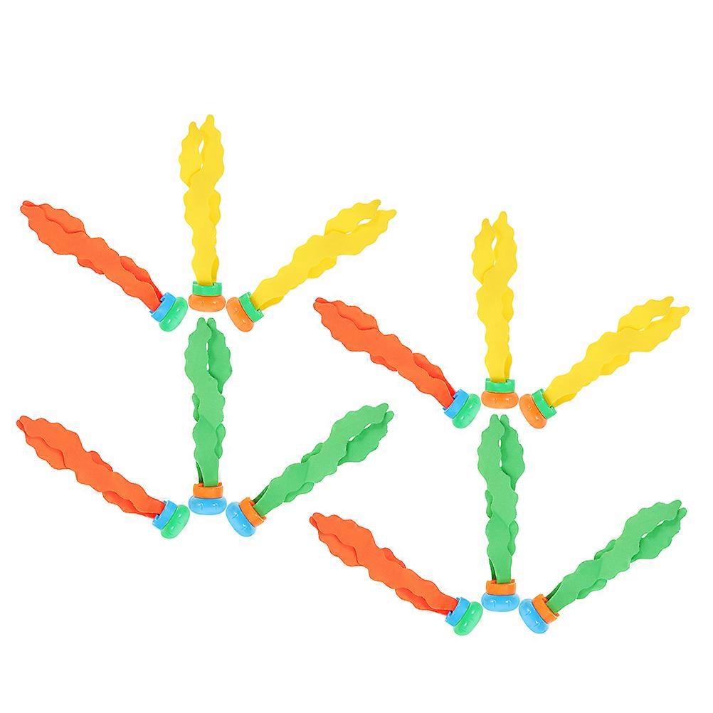 Diving Game 12Pcs Underwater Diving Toys Kit Assorted Color Seaweed Shape Fun Activities For Children