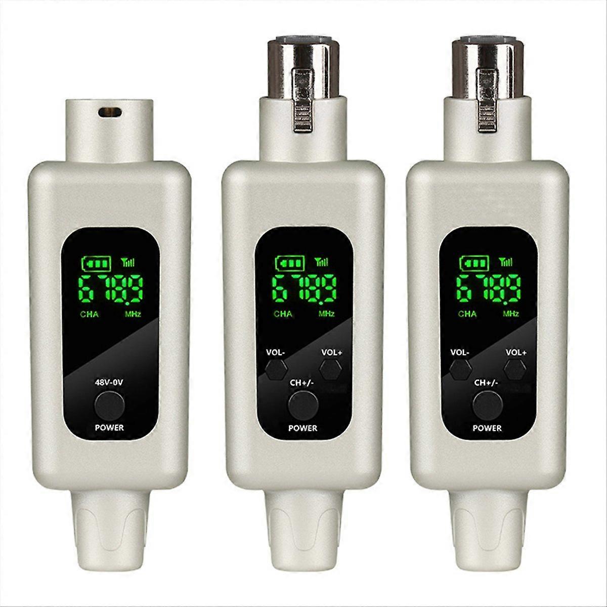 2,4-GHz-Funkmikrofon-Konverter UHF-Mikrofon XLR-Mikrofon-Empfängeradapter für kabelgebundene Dynami-Mikrofone