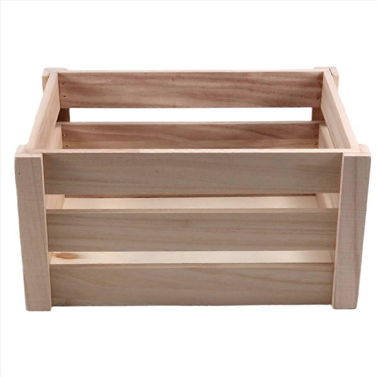 Storage Crate Decorative Wood Crates Wooden Storage Container,Wooden Boxes for Home, Wood Crates for Storage