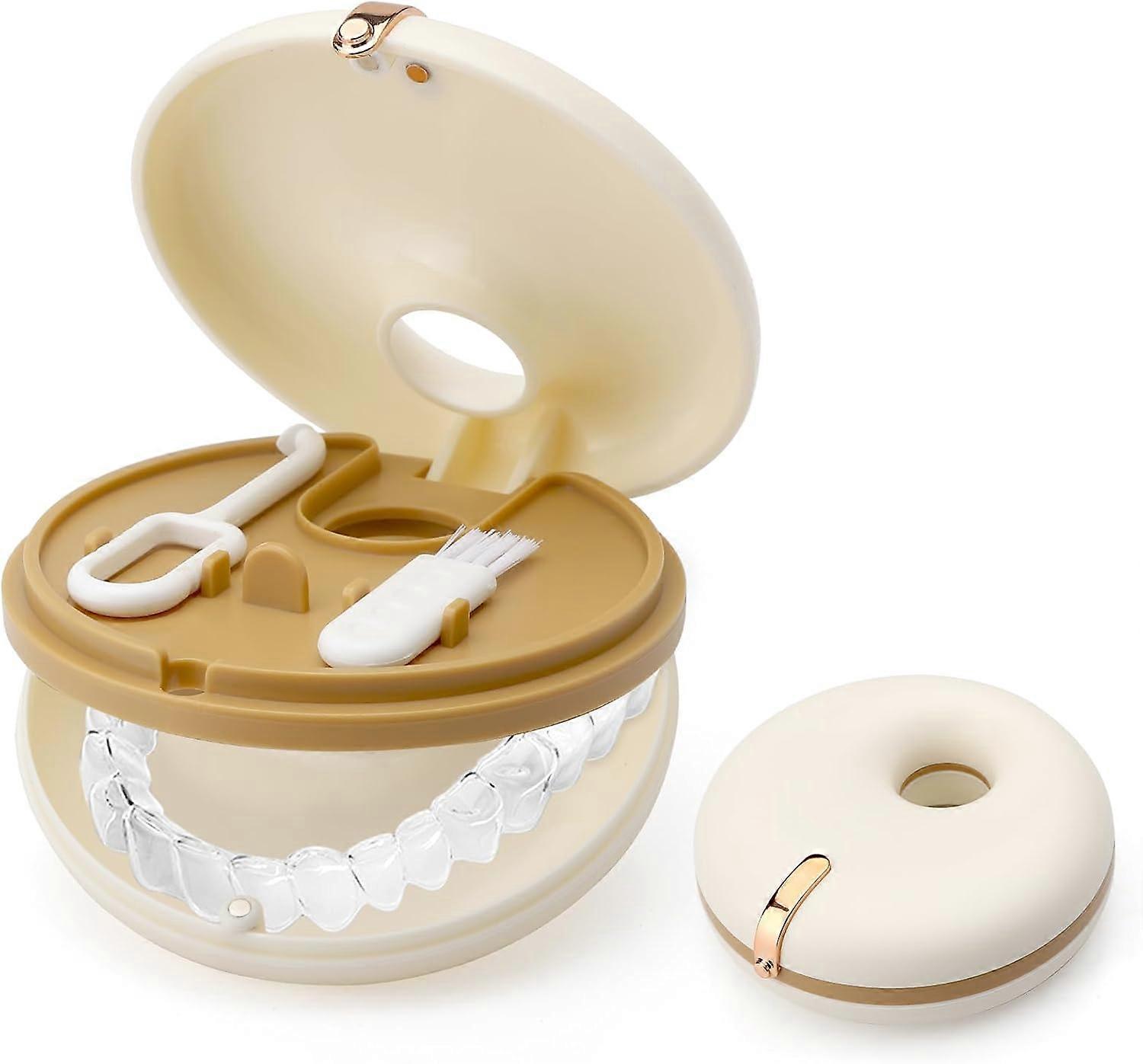 Dental Appliance Box, Denture Box, Portable Double Layer Denture Box