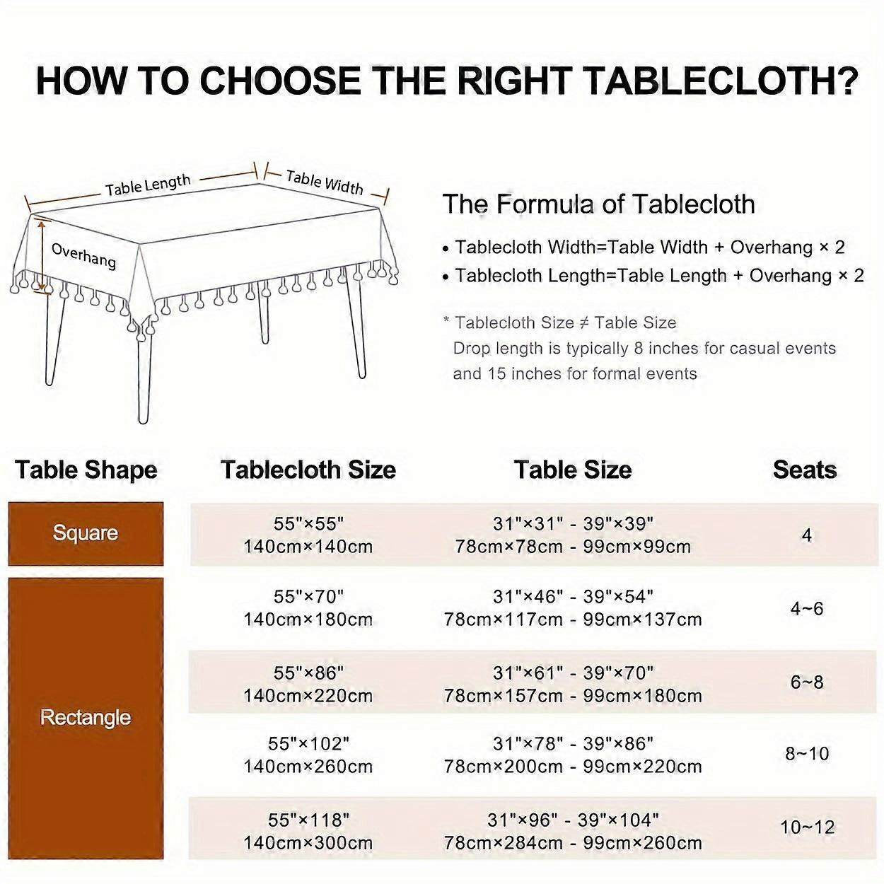 1 st elegant linneduk med höstlövbroderi - perfekt för hemma- och utomhustillfällen