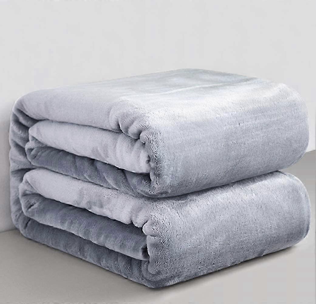 2025 Kuscheldecke Grau 150x200 cm Wohndecke Fleecedecke extra Weich & Warm Sofadecke/Couchdecke Flauschige Decke Mikrofaser Bettberwurf Tagesdecke