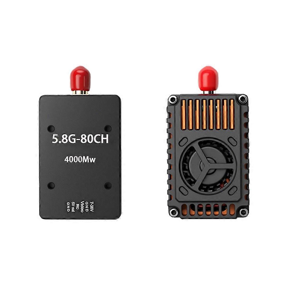 5.8G 4W VTX 80CH FPV Audio Video Transmitter with Antenna PAL/ NTSC 7-36V for FPV RC Long Range Drones